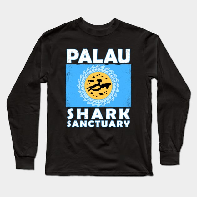 Palau Shark Sanctuary Long Sleeve T-Shirt by NicGrayTees